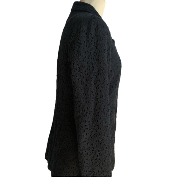 DANA BUCHMAN Jet Black Lined Blazer style - Picture 10 of 11